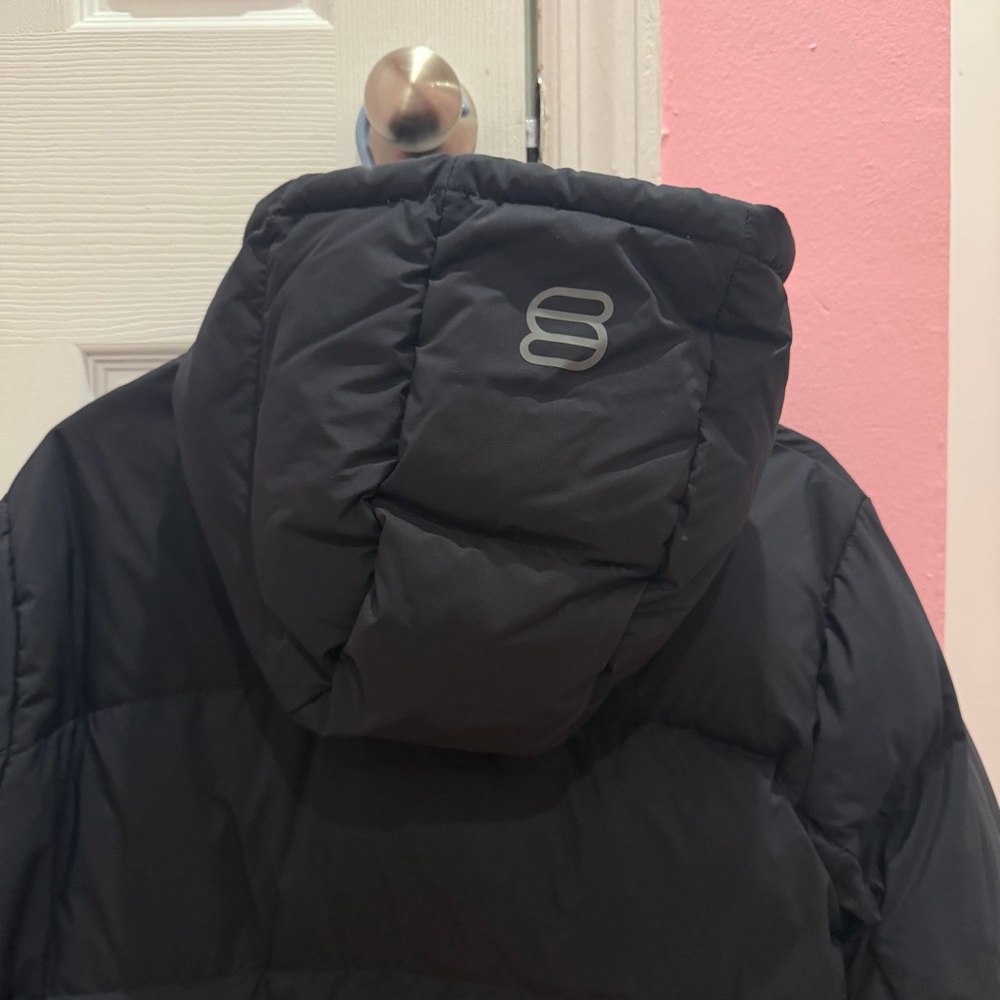 Aritzia Super Puff Reglar Length Black Puffer Jacket with Hood - Picture 12 of 16